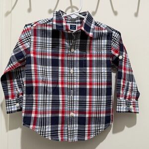 Janie and Jack plaid button down shirt 12 to 18 months